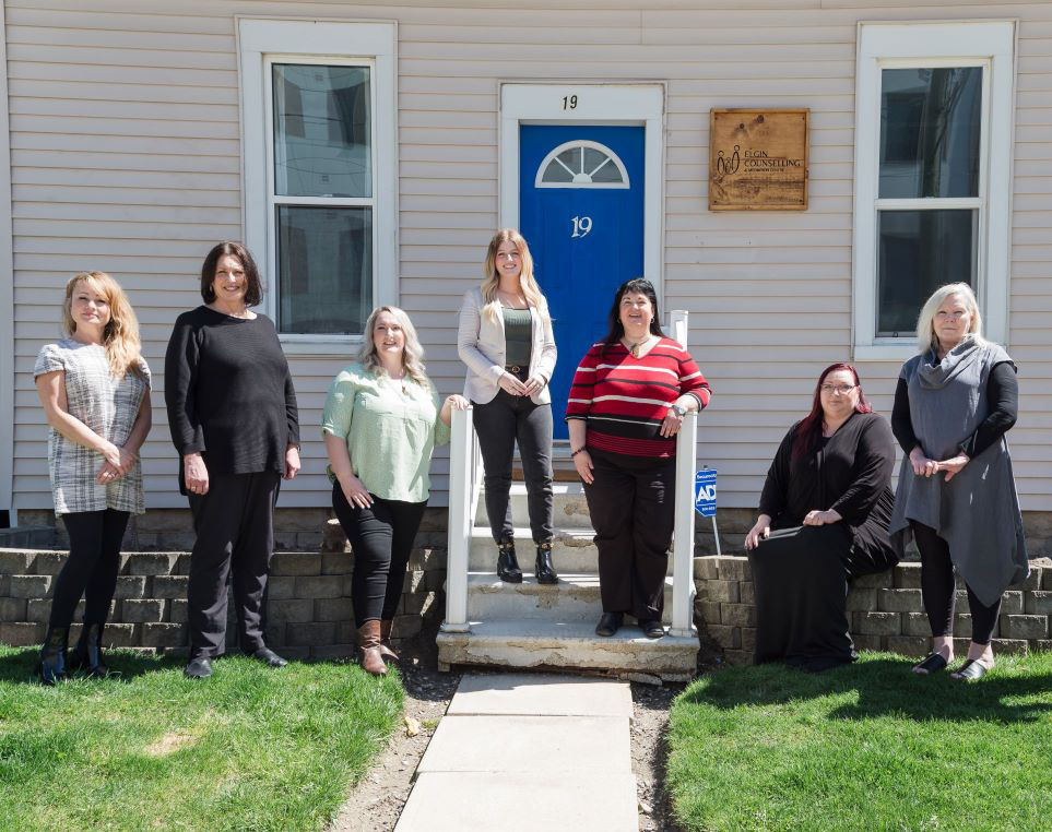 The team of counsellors and therapists at Elgin County Counselling & Mediation Centre in St. Thomas Ontario.